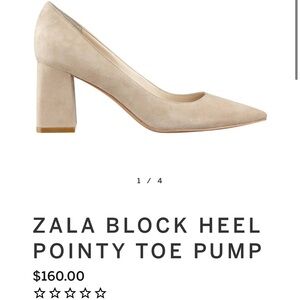 Marc Fisher Zala Block Heel Natural Suede Size 5
